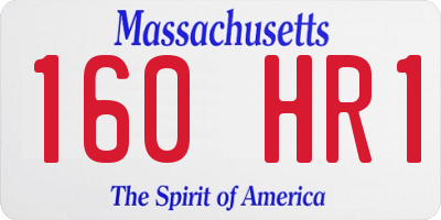 MA license plate 160HR1
