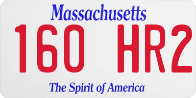 MA license plate 160HR2