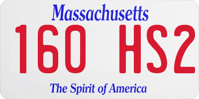 MA license plate 160HS2