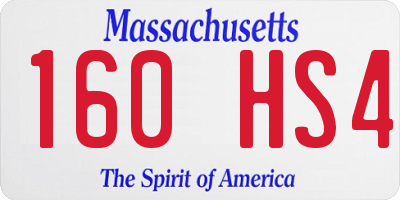 MA license plate 160HS4