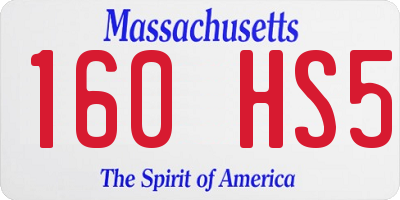 MA license plate 160HS5