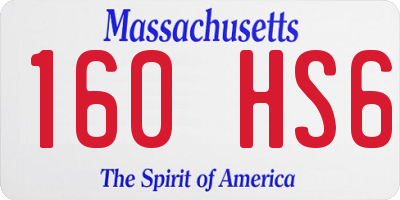 MA license plate 160HS6