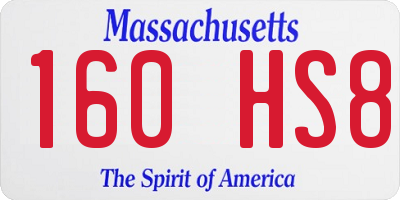 MA license plate 160HS8