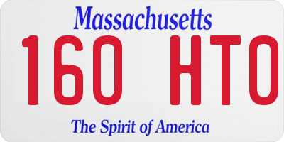 MA license plate 160HT0