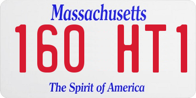 MA license plate 160HT1