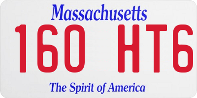 MA license plate 160HT6