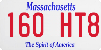 MA license plate 160HT8