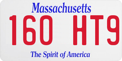 MA license plate 160HT9