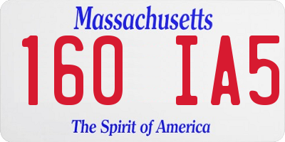 MA license plate 160IA5