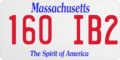 MA license plate 160IB2