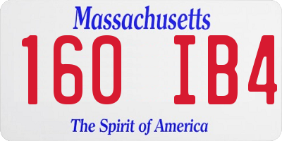 MA license plate 160IB4