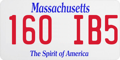MA license plate 160IB5