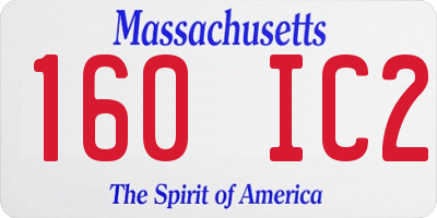 MA license plate 160IC2