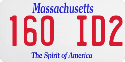 MA license plate 160ID2