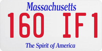 MA license plate 160IF1