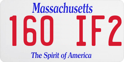 MA license plate 160IF2