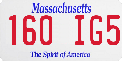 MA license plate 160IG5