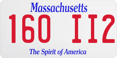 MA license plate 160II2