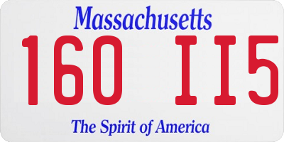 MA license plate 160II5