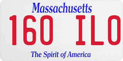 MA license plate 160IL0