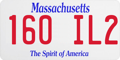 MA license plate 160IL2