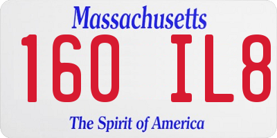 MA license plate 160IL8