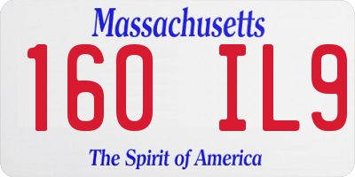 MA license plate 160IL9