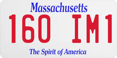 MA license plate 160IM1