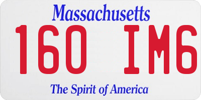 MA license plate 160IM6
