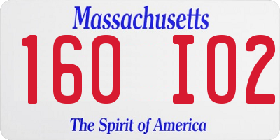 MA license plate 160IO2