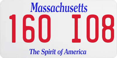 MA license plate 160IO8