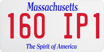 MA license plate 160IP1