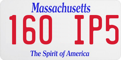 MA license plate 160IP5