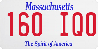 MA license plate 160IQ0