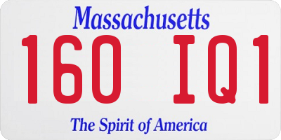 MA license plate 160IQ1