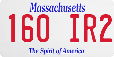 MA license plate 160IR2