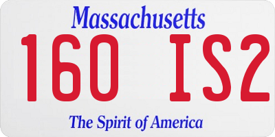 MA license plate 160IS2