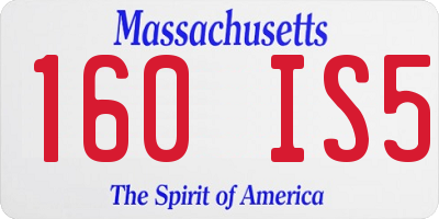 MA license plate 160IS5