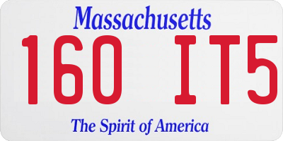 MA license plate 160IT5