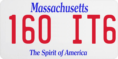 MA license plate 160IT6