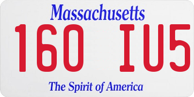 MA license plate 160IU5