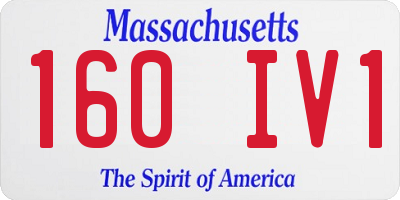 MA license plate 160IV1