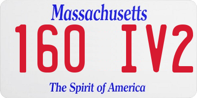 MA license plate 160IV2