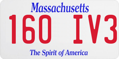 MA license plate 160IV3