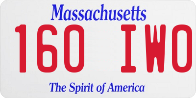 MA license plate 160IW0