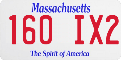 MA license plate 160IX2