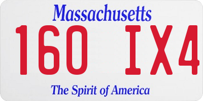 MA license plate 160IX4