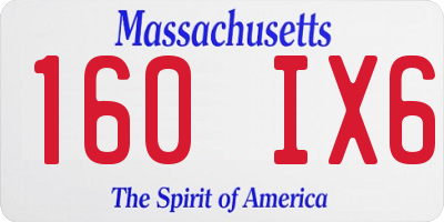 MA license plate 160IX6