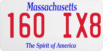 MA license plate 160IX8