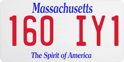 MA license plate 160IY1